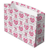 Funny Pig Liebe Puff Große Geschenktüte (Rückseite Schrägansicht)