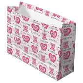 Funny Pig Liebe Puff Große Geschenktüte (Vorderseite Schrägansicht)