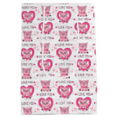Funny Pig Liebe Puff Mittlere Geschenktüte (Rückseite)