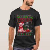 Funny Pig liebt Niedliche Schweinefleisch Weihnach T-Shirt (Vorderseite)