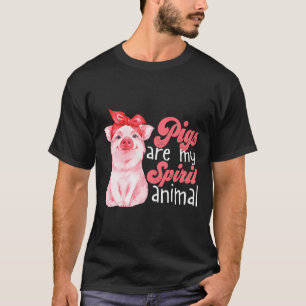 Funny Pig Lover Shirt Schweine sind mein Geist Tie