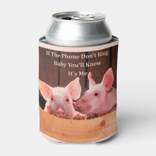 Funny Pig Memes mit lustigen Redewendungen und Zit Dosenkühler (Kanne Vorderseite)