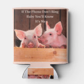 Funny Pig Memes mit lustigen Redewendungen und Zit Dosenkühler (Rückseite)