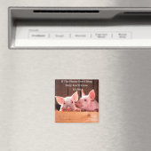Funny Pig Memes mit lustigen Redewendungen und Zit Magnet (In Situ (Geschirrspüler))