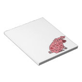 Funny Pig mit Herzdesign Notizblock (angewinkelt)