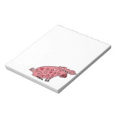 Funny Pig mit Herzdesign Notizblock (Rotiert)