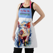 Funny Pig Out auf Happy Schürze (InSitu)