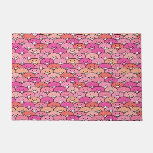 Funny Pig Pattern Fußmatte (Vorderseite)