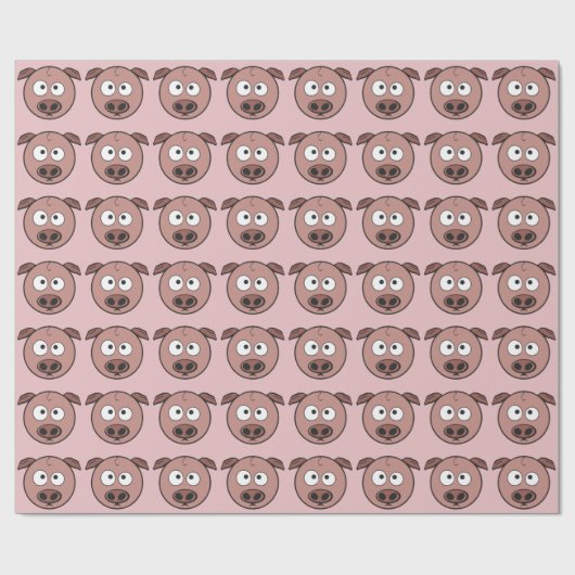 Funny Pig Pattern Geschenkpapier (Flach)