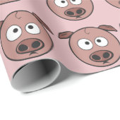 Funny Pig Pattern Geschenkpapier (Rolleneckpunkt)