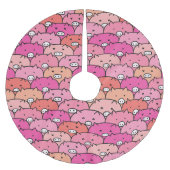 Funny Pig Pattern Polyester Weihnachtsbaumdecke (Vorderseite)