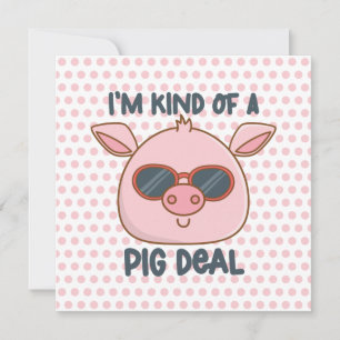 Funny Pig Pun Mitteilungskarte
