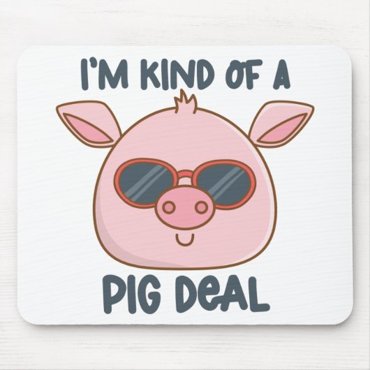 Funny Pig Pun Mousepad (Vorne)