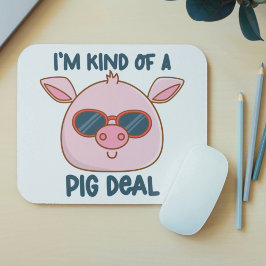 Funny Pig Pun Mousepad