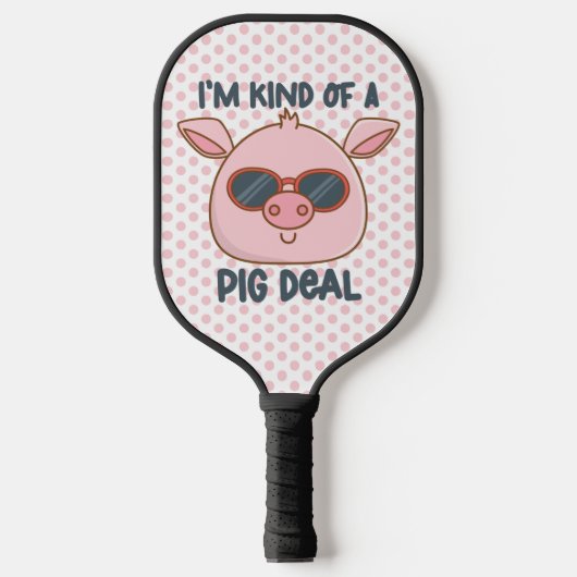 Funny Pig Pun Pickleball Schläger (Vorderseite)