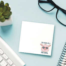Funny Pig Pun Post-it Klebezettel