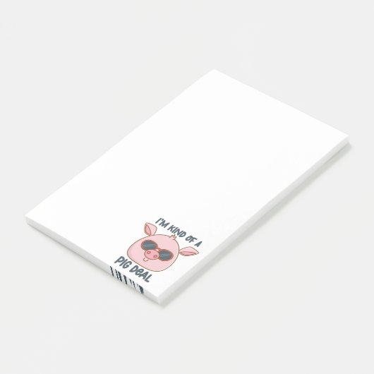 Funny Pig Pun Post-it Notes Klebezettel (angewinkelt)