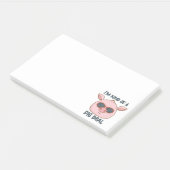 Funny Pig Pun Post-it Notes Klebezettel (angewinkelt)