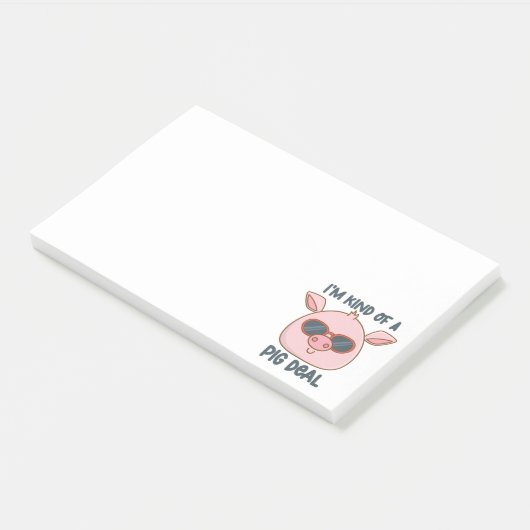 Funny Pig Pun Post-it Notes Post-it Klebezettel (angewinkelt)