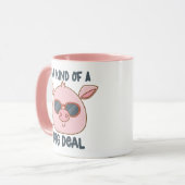 Funny Pig Pun Tasse (Vorderseite Links)