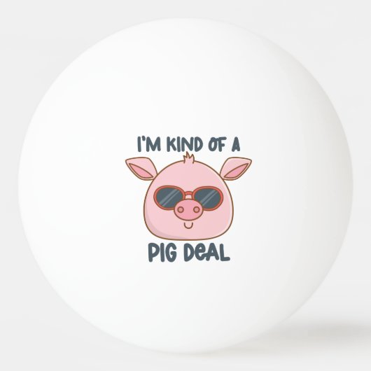 Funny Pig Pun Tischtennisball (Vorderseite)