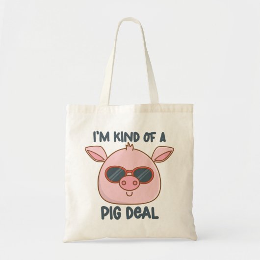 Funny Pig Pun Tragetasche (Vorne)