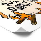 Funny Pig Roast in einem Bier Stein Geschenk Poster (Ecke)