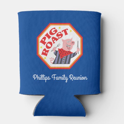 Funny Pig Roast Wiedersehen Dosenkühler (Rückseite)