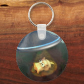Funny Pig UFO Abduction Schlüsselanhänger (Vorderseite)