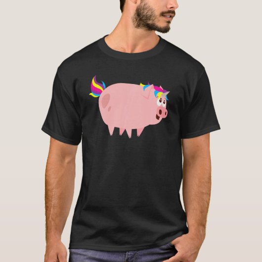 Funny Pig Unicorn Niedliches Piggycorn für Jugendl T-Shirt (Vorderseite)