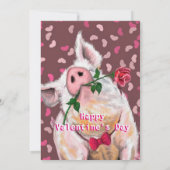 Funny Pig Valentine's Day Card (Rückseite)