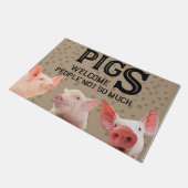 Funny Pig willkommen Leute nicht so viel Rug Fußmatte (Schrägansicht)