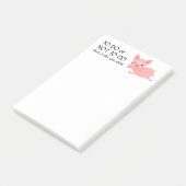 Funny Pig zu tun oder nicht zu tun Liste Post-it Klebezettel (angewinkelt)