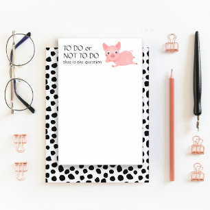 Funny Pig zu tun oder nicht zu tun Liste Post-it Klebezettel