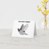 Funny Pigeon Cartoon, "Locating Target" Bird Spaß Karte (Gelbe Blume)
