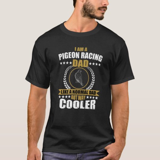 Funny Pigeon Racing Vater Bekleidete Rennhomer für T-Shirt (Vorderseite)