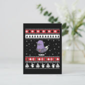 Funny Pigeon Ugly Christmas Postkarte (Stehend Vorderseite)