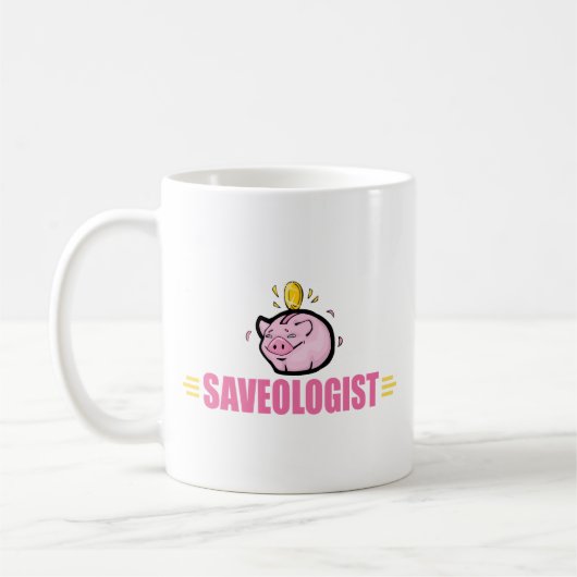 Funny Piggy Bank Kaffeetasse (Links)