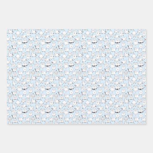 Funny Pigs Having Fun! Geschenkpapier Set (Vorderseite)