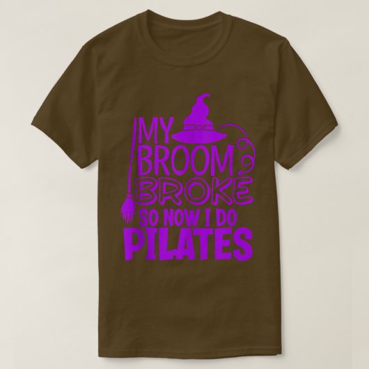 Funny Pilates Halloween Gym Übung Hexen Hat B T-Shirt (Design vorne)