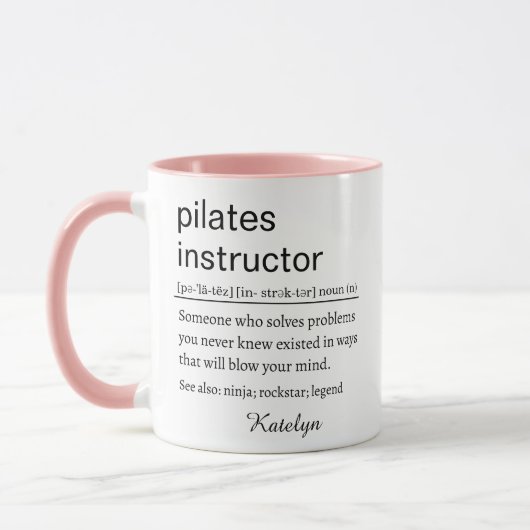 Funny Pilates Instructor Definition Tasse (Links)