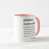 Funny Pilates Instructor Definition Tasse (VorderseiteRechts)