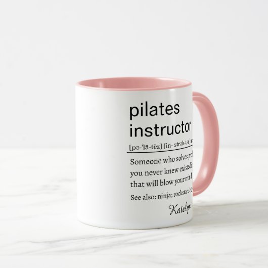 Funny Pilates Instructor Definition Tasse (VorderseiteRechts)