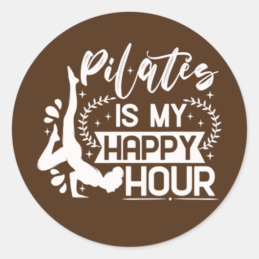 Funny Pilates Instructor Girl Funny Pilates Lover Runder Aufkleber (Vorderseite)