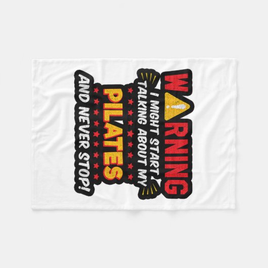 Funny Pilates Joke Instructor Graphic Fleecedecke (Vorderseite (Horizontal))