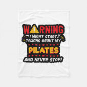 Funny Pilates Joke Instructor Graphic Fleecedecke (Vorderseite)