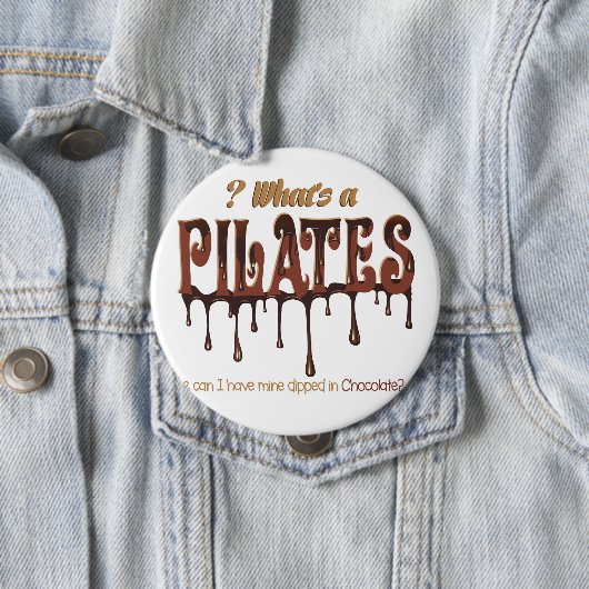 Funny Pilates tauchte in Schokolade Button (Beispiel)