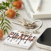 Funny Pilates tauchte in Schokolade Schlüsselanhänger (Vorderseite rechts)