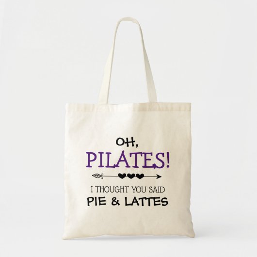 Funny Pilates Typografie Tragetasche (Vorne)