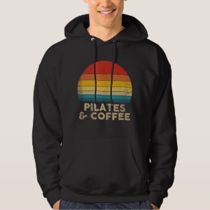 Funny Pilates und Coffee - Vintager Stil Hoodie